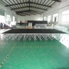 Assembly portable collapsible stage with aluminum steps
