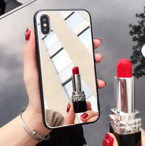Golden SKY Makeup Selfie Mirror For Iphone X Mobile Shell Personality IP8/7plus Mirror Glass 6s Creative Girl Glass Phone Case