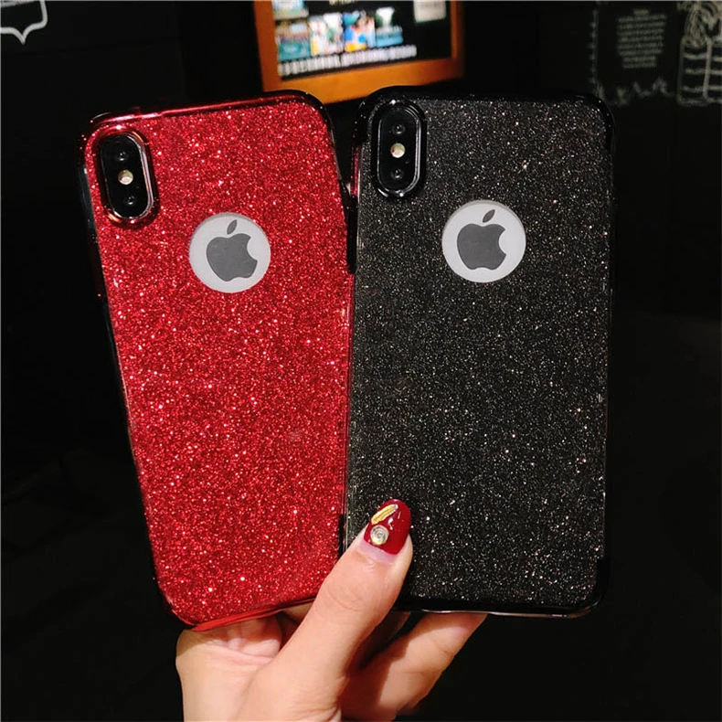 

Latest Design Luxury Bling Glitter 2 in 1 Ultra Thin sparkle Premium Quality Case Bling TPU Cell Phone Case For iPhone xr x