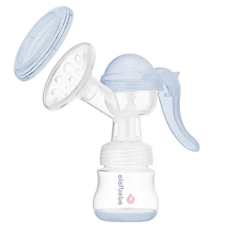 

Baby Supplies Cheap Price Manual Milk Feeding Breast Pump with lock handle, White;vustomized