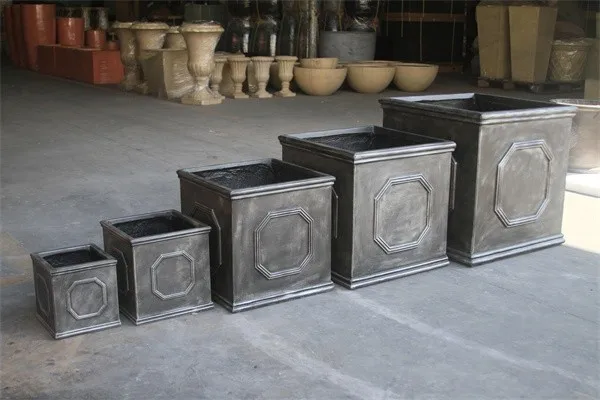 Garden Decoration Uk Chelsea Cube Pottery Square Light Weight Clay