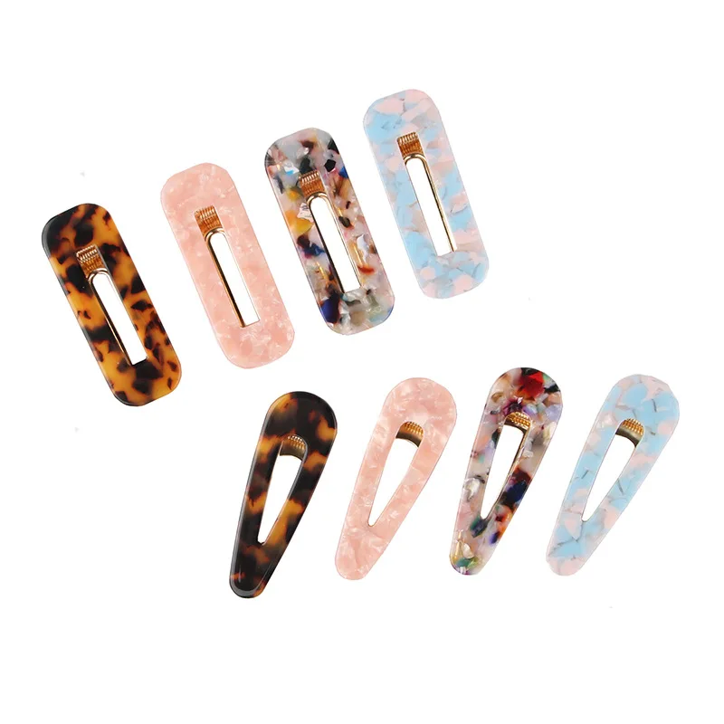 

Polly 2019 Latest Acetate Acid Acrylic Hair Clip Barrette Alligator Duckbill Hairpin For Girls, Same as picture