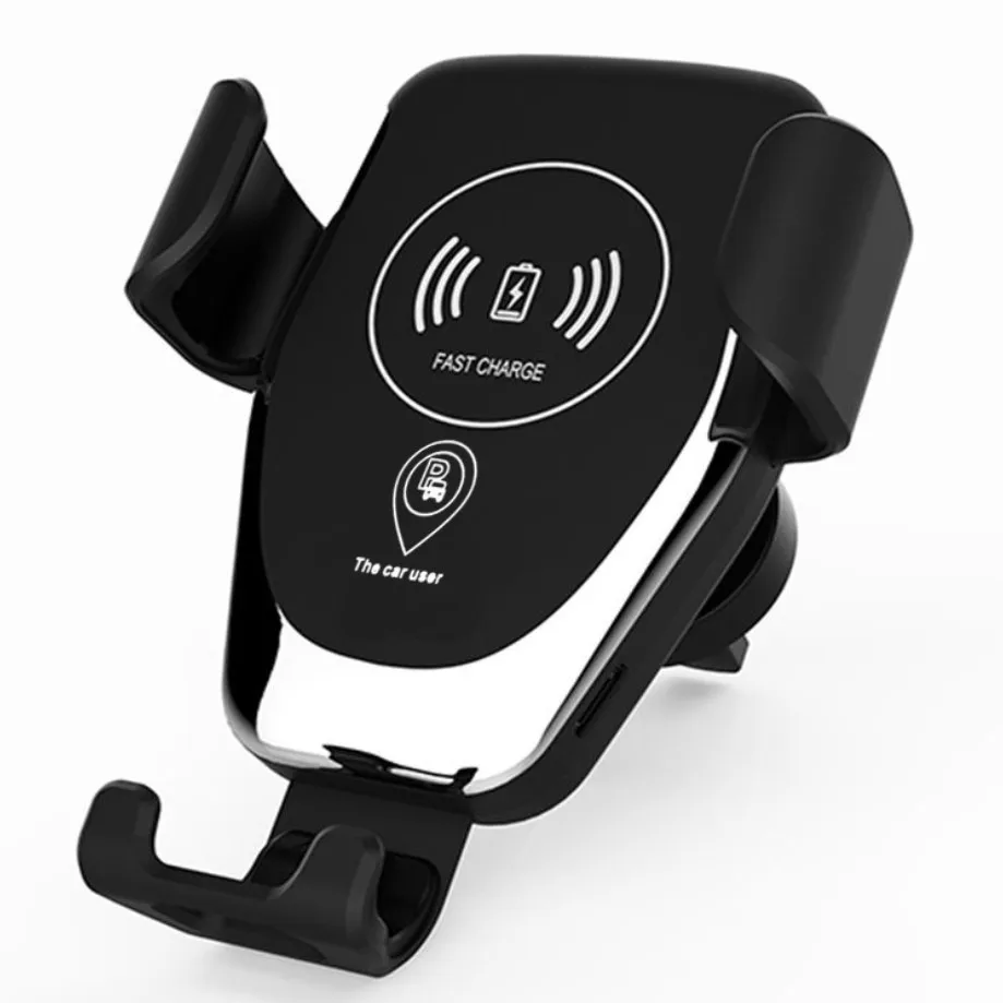 

10W Qi Wireless Car Fast Charger Infrared Automatic Air Vent car mount wireless Charger without GPS, Black