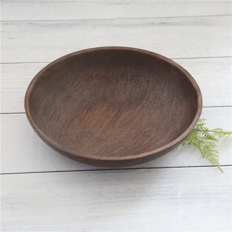 

Dark Brown Newborn Wooden Bowl Baby Wood Bed Nest Resin for Photoshoot Baby Posing Bowl Neutral Photography Props