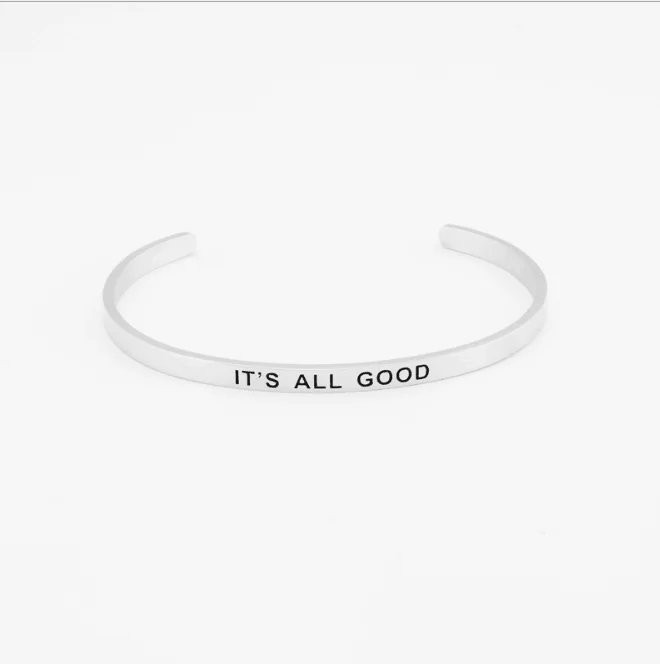 

Fashion Jewelry Cuff Bracelet Bangle Stainless Steel Engraved Women Gift for Custom