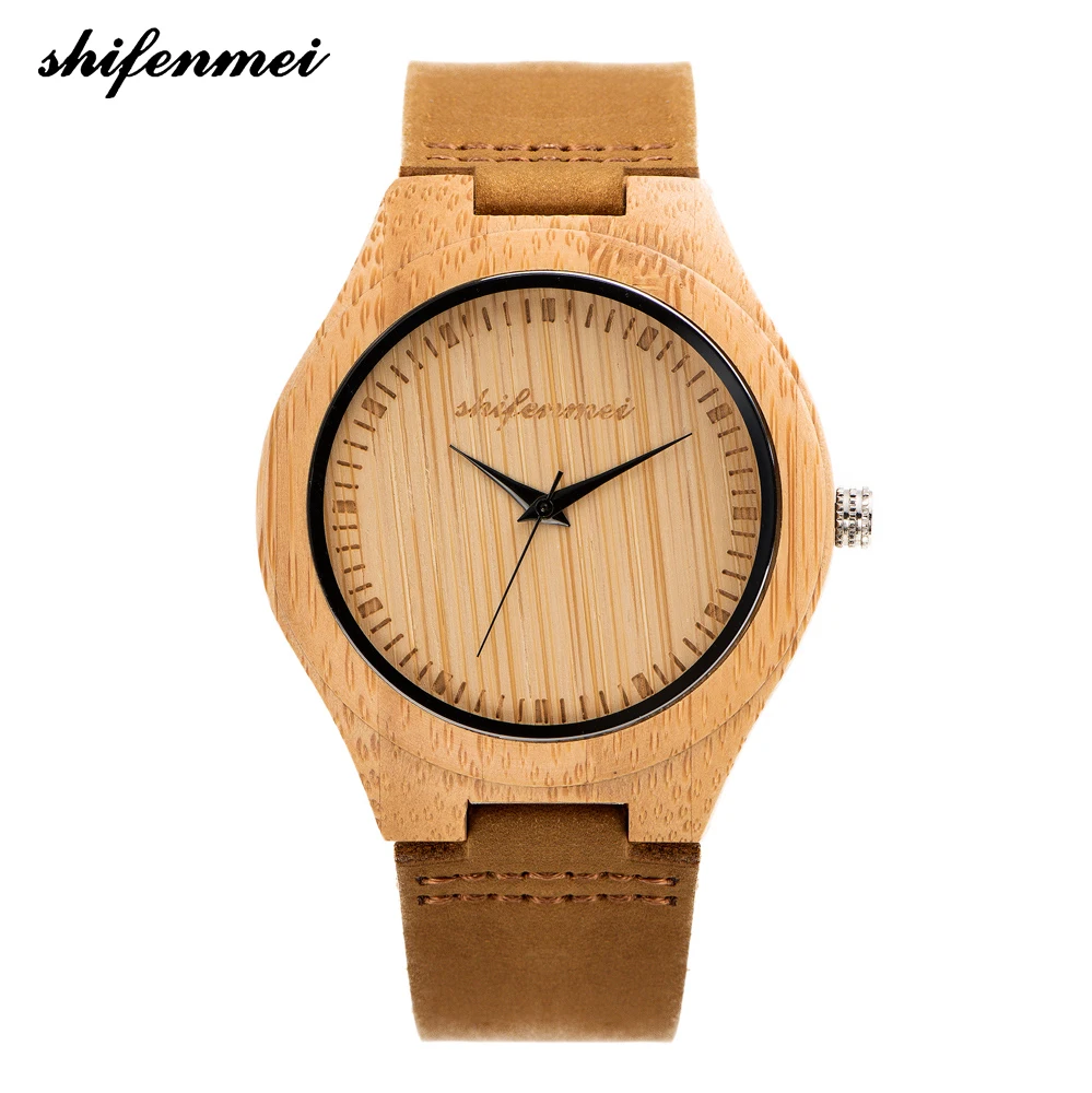 Cheap Wood Watch Man Private Label OEM Watch Customized Logo Quartz Wrist Wooden Bamboo Watches With Your Own Logo