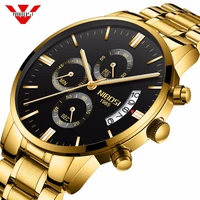 

Men Watch Chronograph Sport Mens Watches Top Brand Luxury Waterproof Full Steel Quartz Gold Clock Men Relogio Masculino