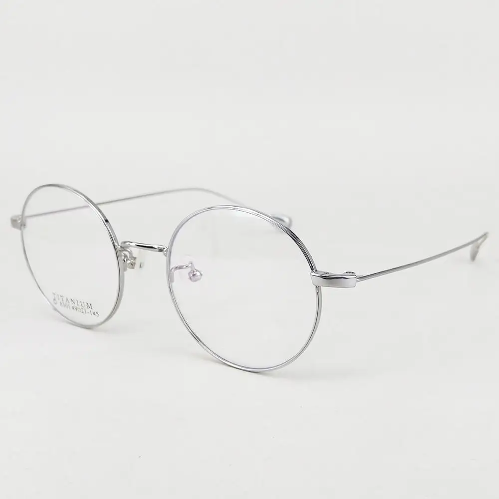 

Shenzhen titanium Japan Korean high quality IP plating retro round shape optical frames eyeglasses frames eyewear eye glasses
