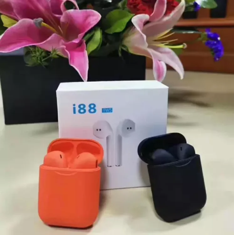 

2019 TWS I88 touch control auto pairring wireless earbuds 5 color binaural calling I18s BT 5.0 bluetooths earphone