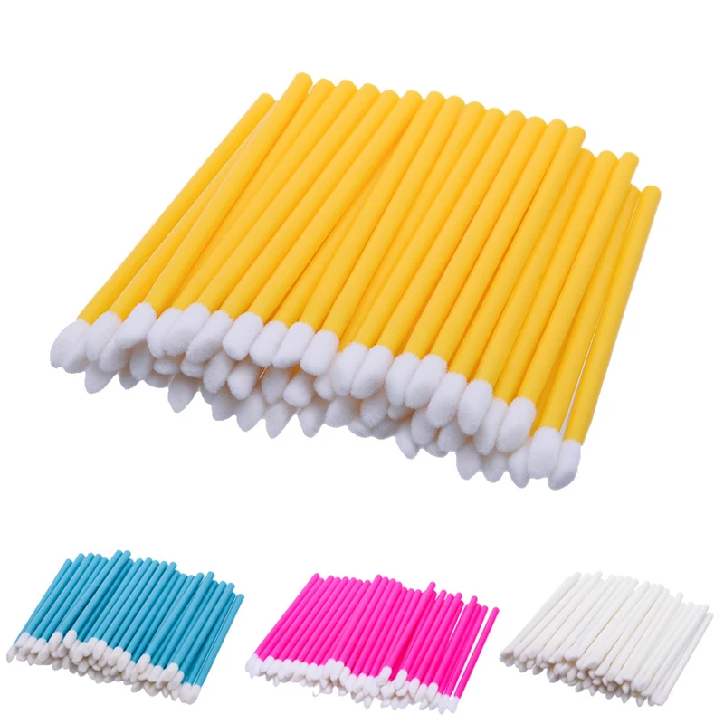 

Hottest Best 50pcs/bag Cosmetic Disposable Brush Tip Lip Gloss Lip Brush, Colorful