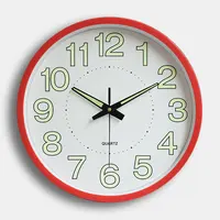 

Custom 12 Inch Plastic Luminous Wall Clock Glow in the Dark Clock