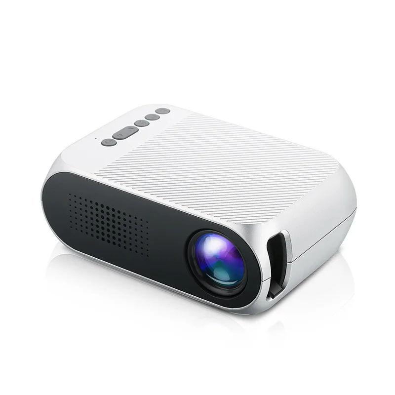 

YG-320 YG320 Portable LED Mini Projector Home Theater Cinema 1080P Video HD USB Pocket Projector Built-in speaker PK YG300, Black/white/silver gray