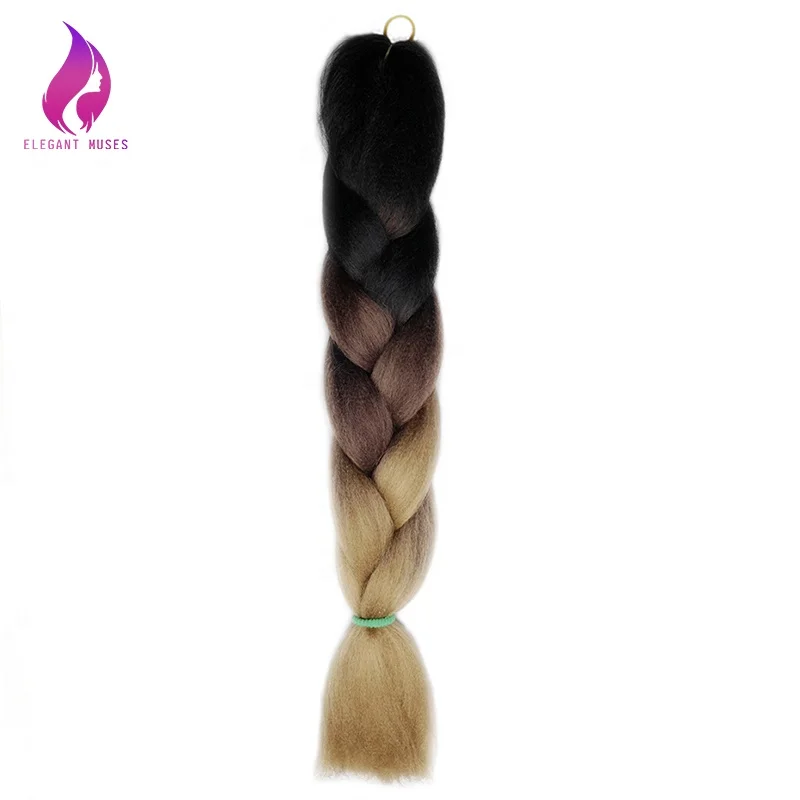
Whole sale Ombre Color Synthetic Braiding Hair Crochet Braid Hair Cheap Hair Extensions For African Black Women Jumbo Braids 