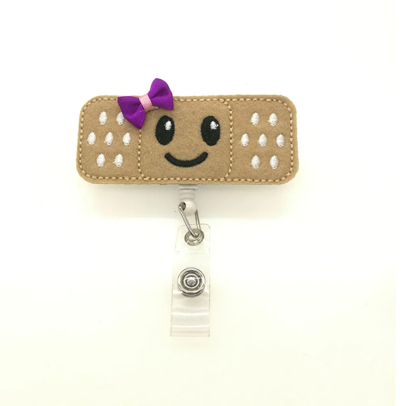 
Bandaid Badge Reel Holder Nursing Name Badge Holder Felt Badge Reel for Nurses, Students & Teachers Cute & Practical ID 