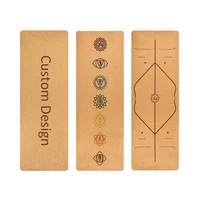 

High quality fitness nature printed wooden jute design cork yoga mat