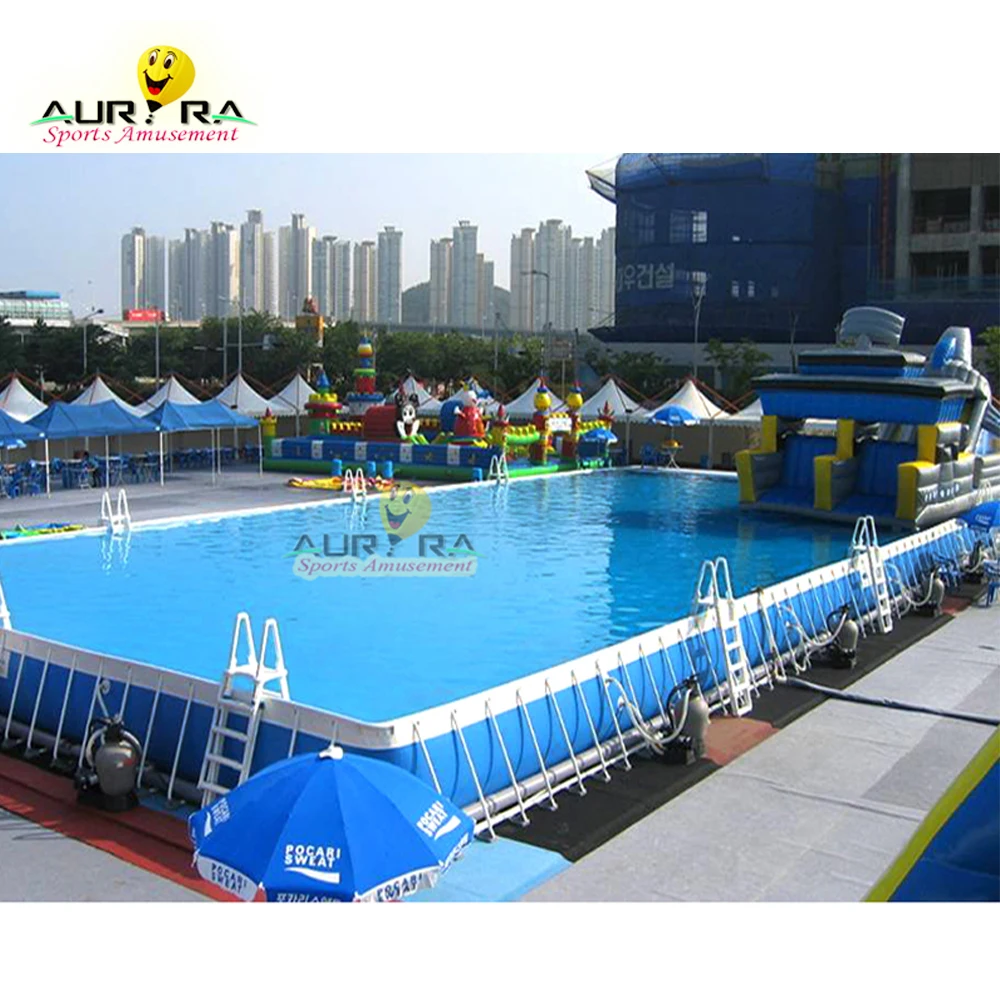 

Family Rectangular Metal Frame swimming pool Portable Adult Children Above Ground Swimming Pools Water Park Pool, Customized