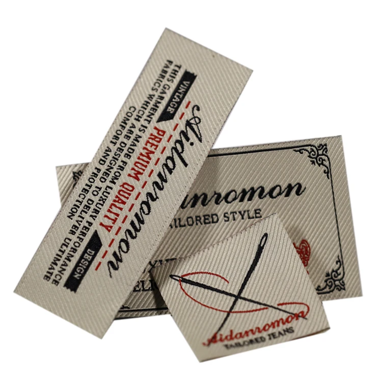 

Custom Private Garment Label Trademark Woven Logo Labels Tags for Clothing, Custom color