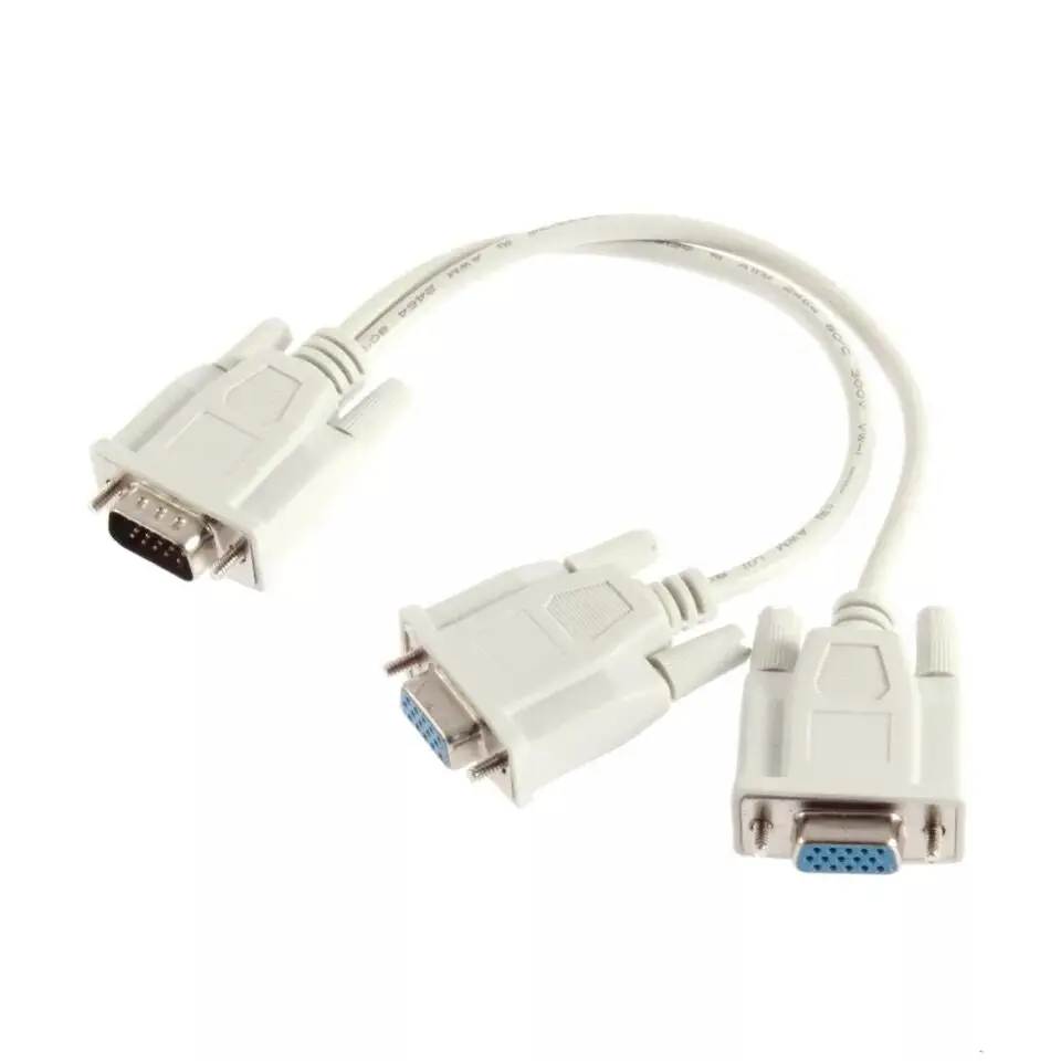 

VGA Male to 2*VGA Female Y splitter cable 20cm, Black