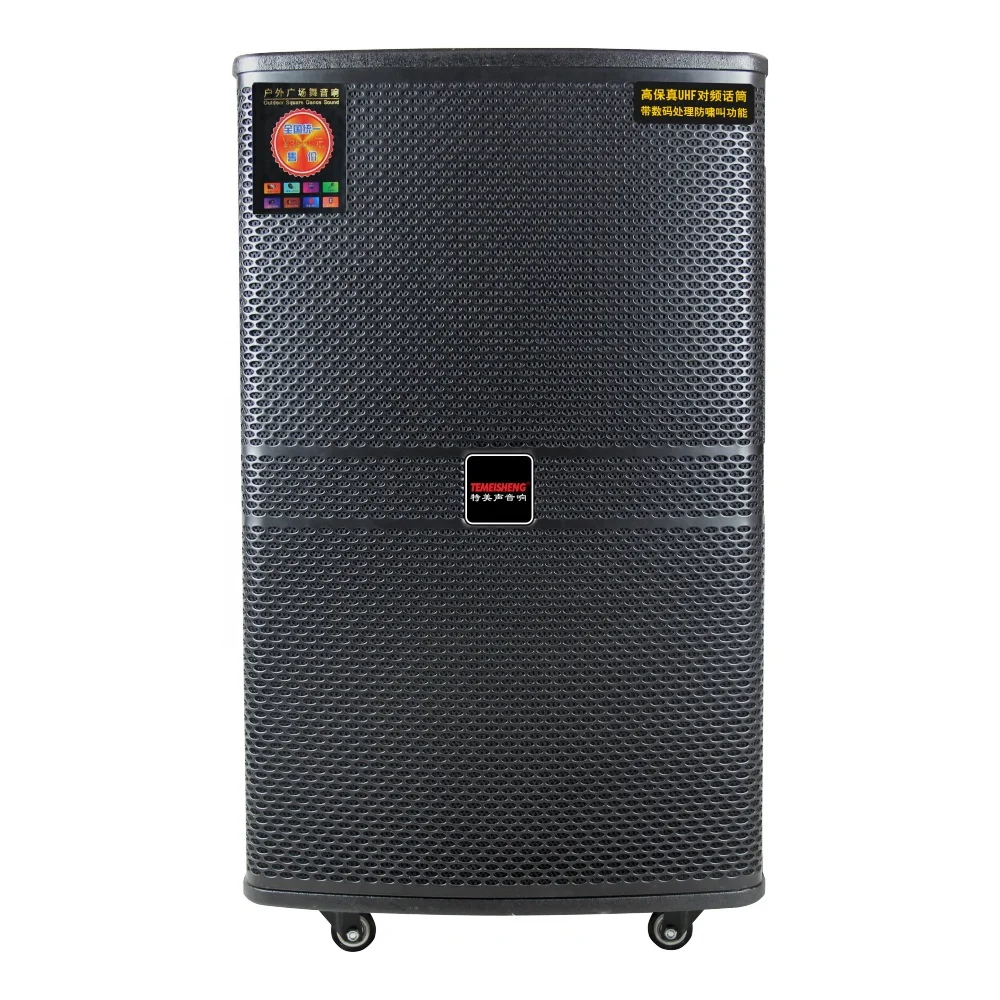 Temeisheng 15 inch trolley dj professional karaoke speaker with Bluetooth TWS speaker