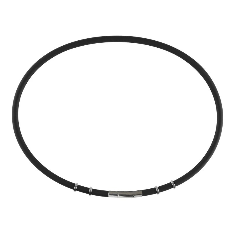 sport rubber unisex jewelry germanium tourmaline charm power anion necklaces man