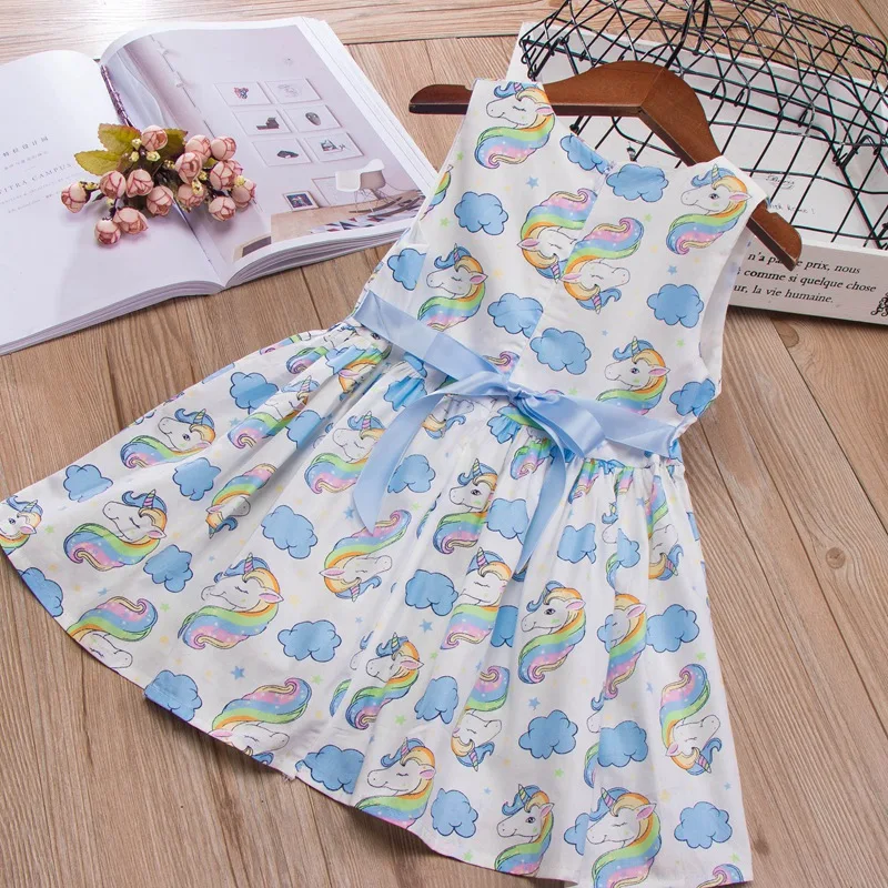 

2019 new Wholesale summer Girls kids print sleeveless dress, N/a
