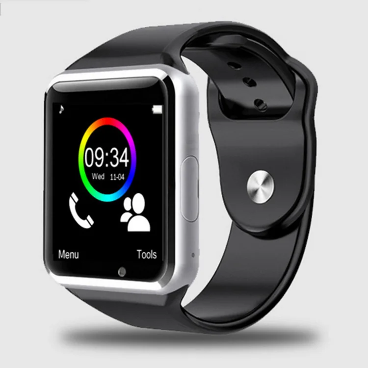 

2019 A1 Smart Phone Watch With GSM SIM Touch Screen Anti Lost Call For Mobile Phone, Black;white