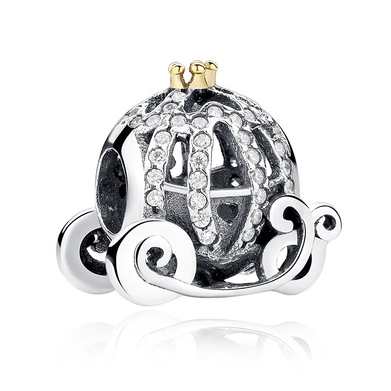 

Delicate Sterling Silver 925 European Charm Royal Carriage Bead Fairy Cinderella