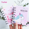 Office School Gifts stationery wholesale from china Small size colored paper notebook creative design spiral unicorn notebooks