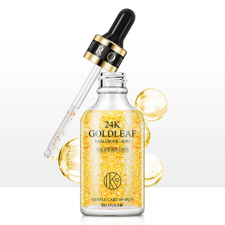 

factory price hyaluronic acid 24k gold moisturizing whitening serum