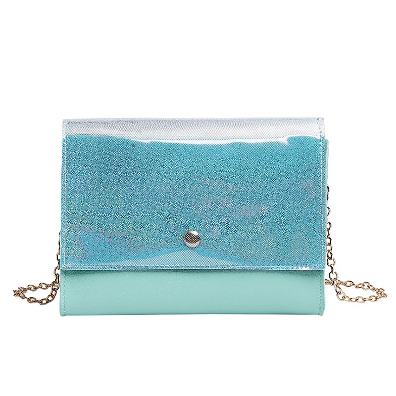 

Wholesale New Design Leather Glitter Sequins Crossbody Bags Long Chain Purse