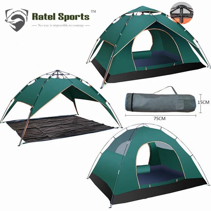 

Double Layer 3-4 Person Family Tent Waterproof Automatic Pop up Outdoor Camping Tent 2019 New Design, N/a