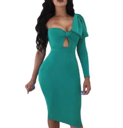 

MAGICMK Women Sexy One Shoulder dress for club