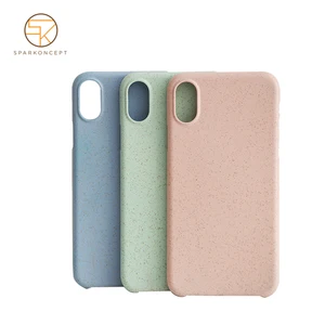 Eco-friendly creative straw material mobile phone case cover for apple