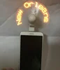 Custom logo flashing led fan usb programming for iphone