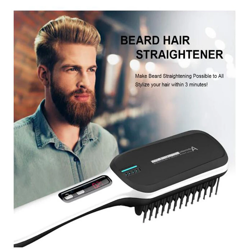 

Hot Air Hair Brush Volumizer 2-in-1 Salon Negative Ion Straightening Brush Curl Hair Dryer