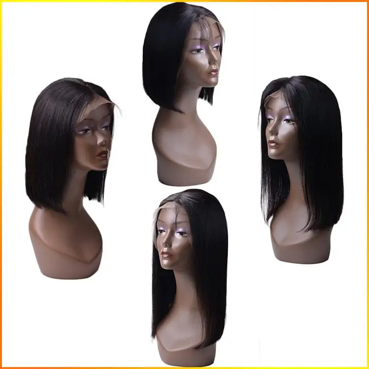 Wholesale Human Hair Wigs Cheap Straight Short Lace Front Wig Brazilian Hair Bob Wigs For Black Women