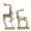 READY TO SHIP IN STOCK GOLDEN CHAMPAGNE ANTIQUE BRONZE BLUE EMERALD STANDING POLYRESIN DEER STATUES