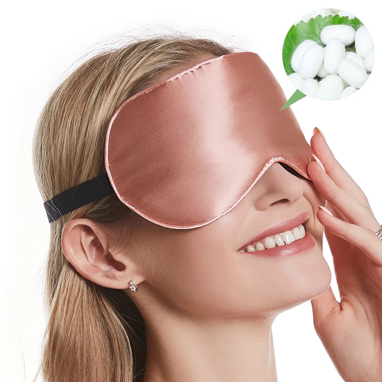 

custom Logo label funny printed luxury satin travel 100% mulberry sleep silk eye mask, Customized color