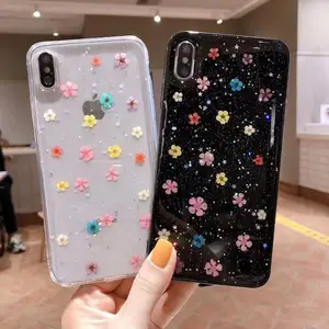 Transparent Soft TPU Case iPhone 8 iPhone 6 Pressed Dry Flowers