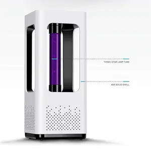 Image of Home Office Fly Insect Trap Zapper Repellent USB Charged Mosquito Killer Lamp White Square
