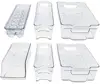 Fridge Bins Freezer Bins Refrigerator Organizer Stackable Food Storage Containers BPA Free Drawer Organizers For Refrigerator