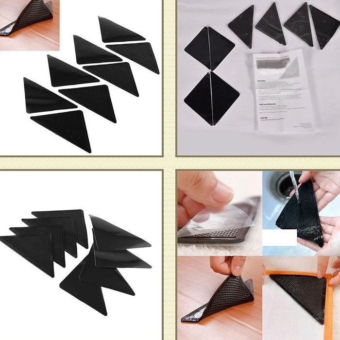
Magic Accessories Reusable Triangle Pads 4X Rugged Rug Carpet Grippers 