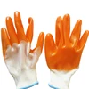 Customeizable PVC plastic outdoor industrial gloves,PVC line plastic safety glove clip for working