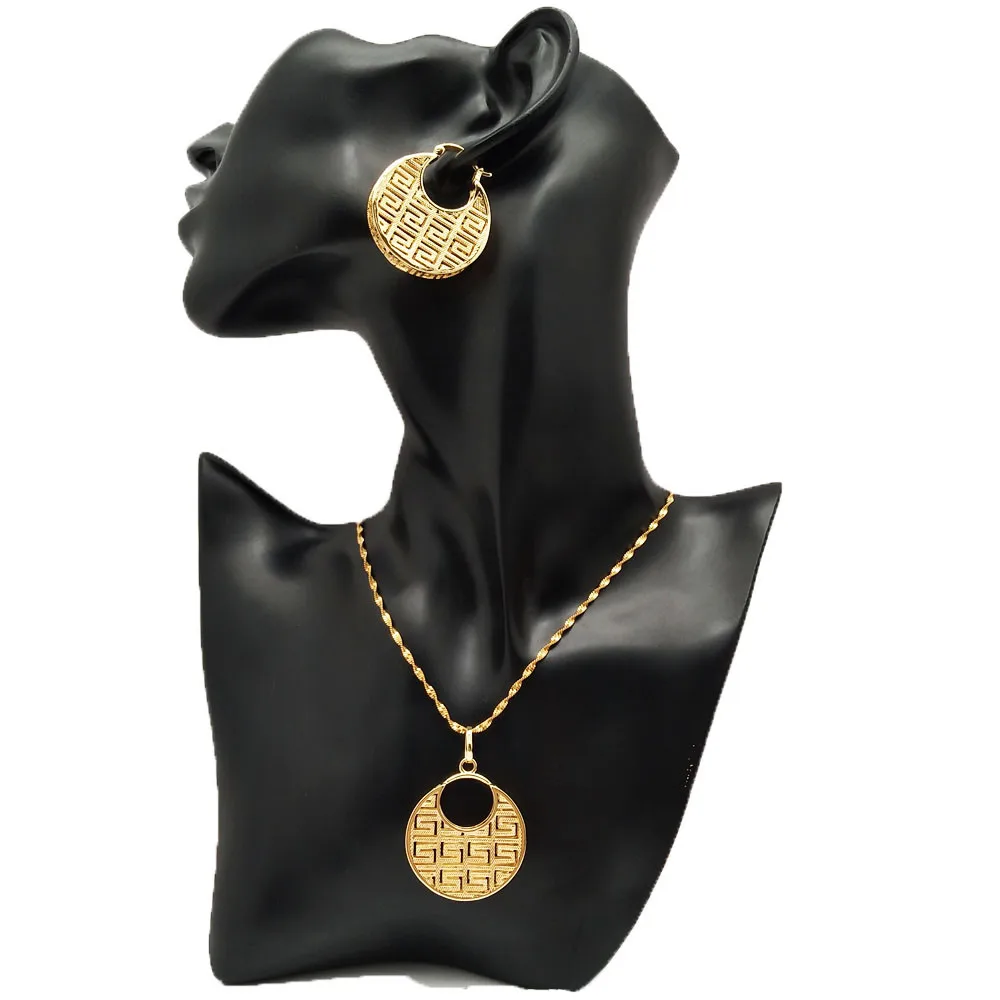 

summer arrival new fashion earring and gold pendant necklace for ladies EP171