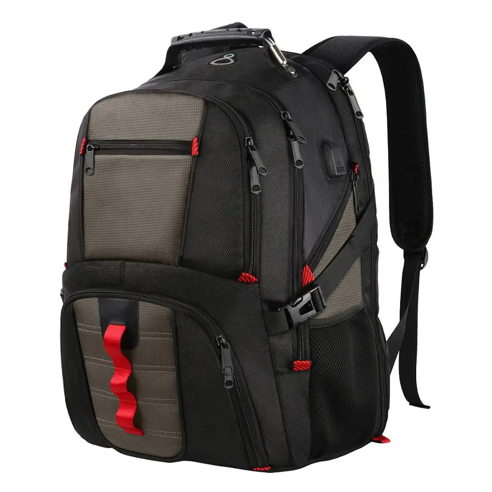 

Swiss Large capacity travelling laptop business waterproof antitheft bag backpack for travelling and camping, Black