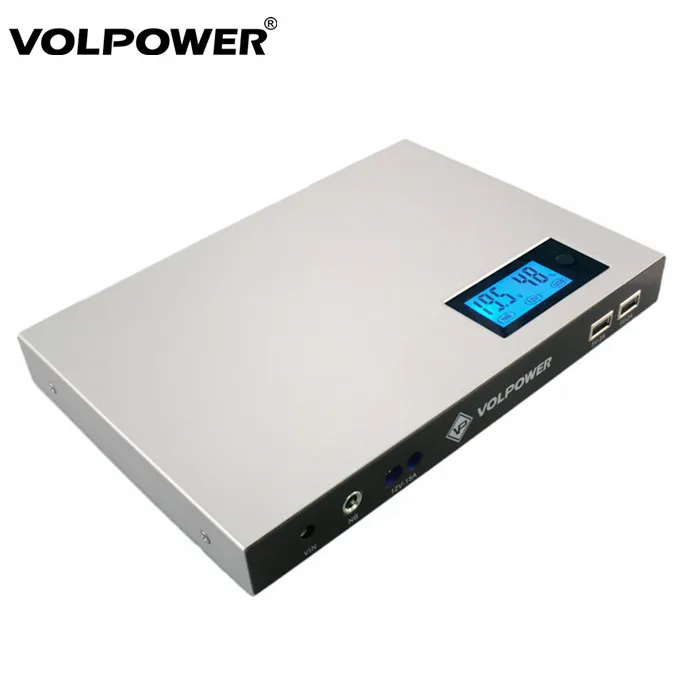 

Volpower P180 Powerbank 12v 6v 9v 19.5v 24v voltage portable power bank 50000 mah for laptop router camera POS printer tablet, Black