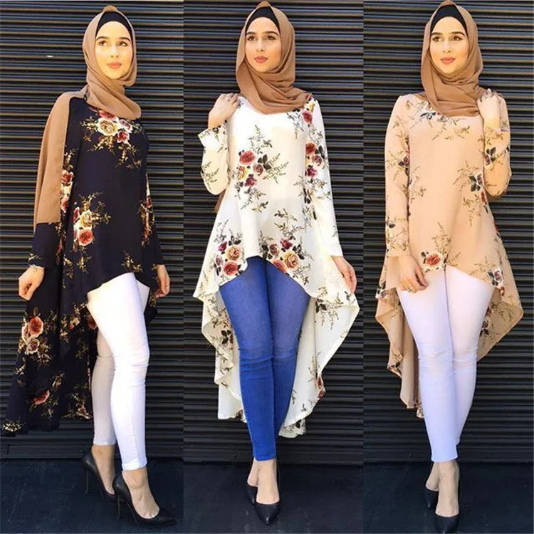 Cross-Border Exclusive Fashion Swallowtail Blouse Muslim Blouse Islamic Clothing Abaya for Women