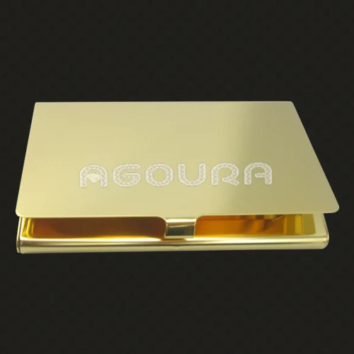 

Available Gold-plated stainless steel card case card holder