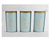 Best House warmer Gift Stylish light Green Ceramic Kitchen coffee/sugar/tea storatge jar Canister set of 3 Display box