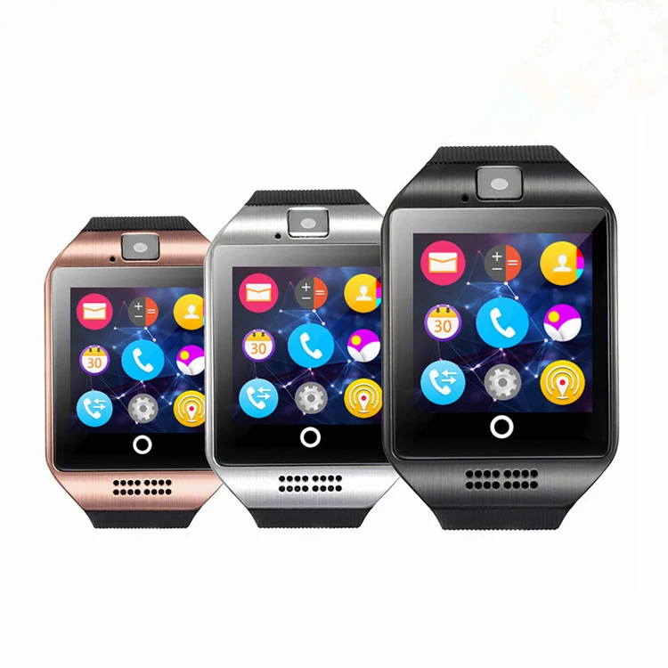 

2019 new arrival custom smartwatch q18 Wristwatch Sport SIM card Camera smart watch, Black;white;sliver;gold